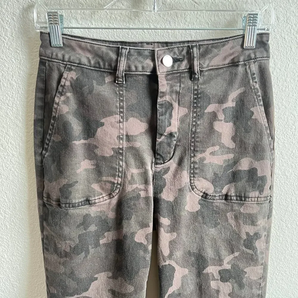 DL1961 Jerry High Rise Vintage Straight Camo Jeans Women's 27 Stretch